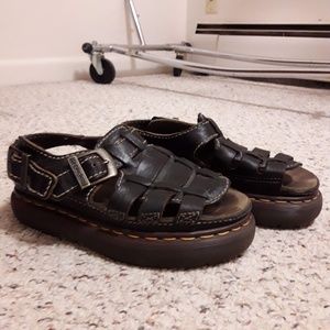 Dr. Martens brown leather fisherman sandals